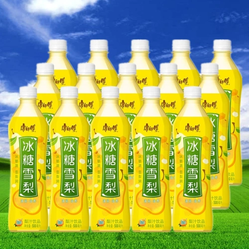 🐝康师傅冰红茶饮料蜂蜜绿茶冰糖雪梨酸梅汤茉莉蜜茶500mlx15瓶整箱