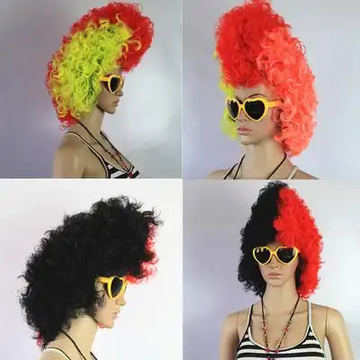 特价cosplay济公帽子猫王球迷爆炸头节日搞怪新奇表演道具假发