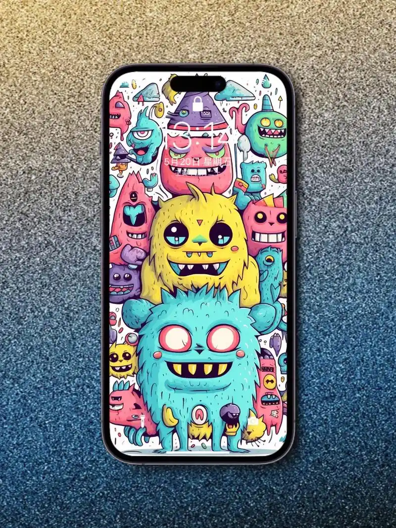 超级奈斯的小怪兽壁纸96.#欢迎取图 #屏保该换了系列 #壁 - 抖音