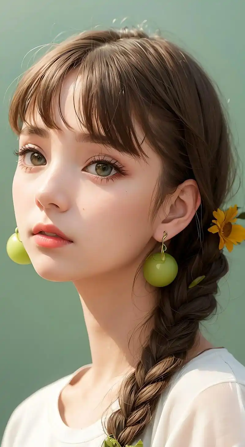 长长的秀发摇曳着青春活力美丽漂亮飘逸短裙红装展现了女孩的清纯丽质