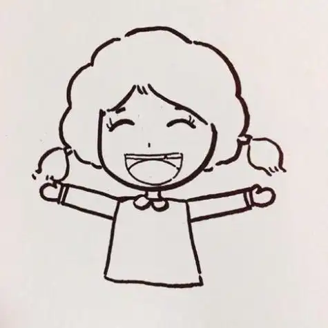 夸张大笑简笔画