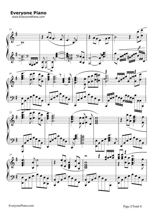 铁血丹心--完整版-射雕英雄传主题曲五线谱预览2