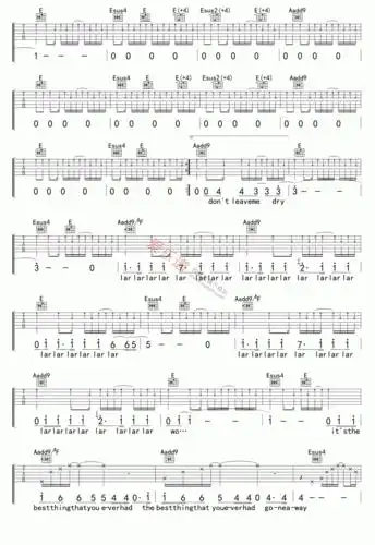 《radiohead(电台司令)《high and dry》》吉他谱