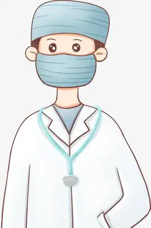 疫情中戴口罩的医生免抠手绘/卡通手绘元素