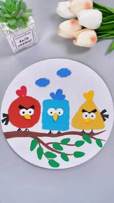 简单好玩的手工撕纸贴画来啦