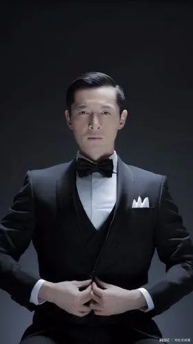 胡歌搞怪帅气西装写真图片成手机壁纸