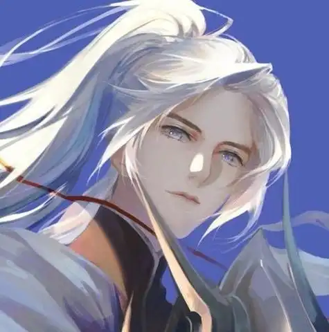 白发男动漫头像古风