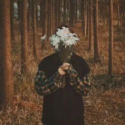 独一无二的手捧花好看浪漫情侣头像