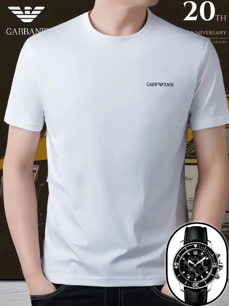 男神必备!潮流短袖来～乔奇阿玛尼棉质短袖t恤男