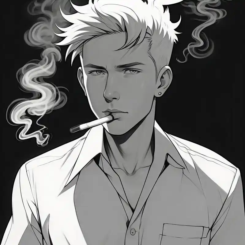 男生叼烟侧脸头像08 男生叼烟侧脸头像,谁用谁好看系列,谁能拒绝啊