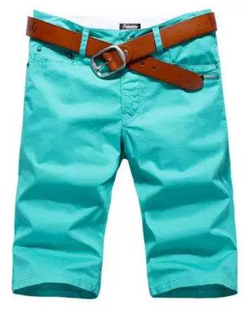 男士休闲裤 夏季男短裤 时尚休闲五分裤 2014年新款男裤子 青色 m