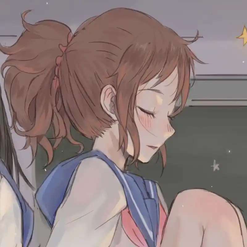 超美二次元闺蜜动漫头像:一路上有你,哪怕沿途上风风雨雨!