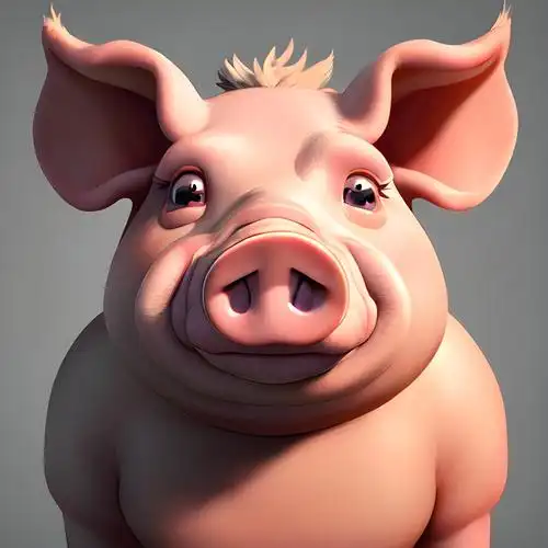 小猪头像图片卡通版