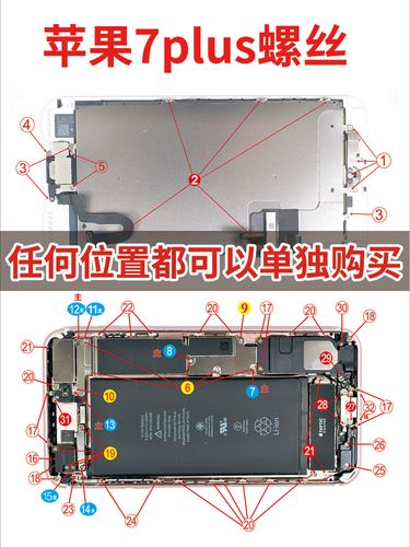 适用于苹果iphone7plus主板螺丝 7p屏幕压片摄像头听筒螺丝分类好