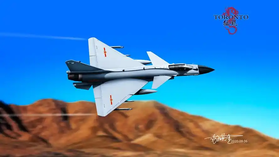 歼10c战斗机|插画|创作习作|推力矢量技术 - 原创作品 - 站酷 (zcool)
