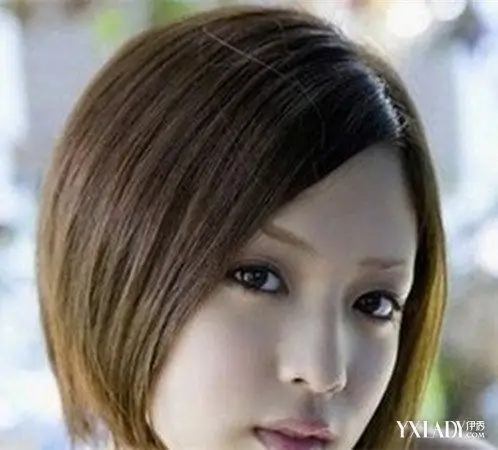 女生波波头前长后短发型图片 时尚个性又修颜