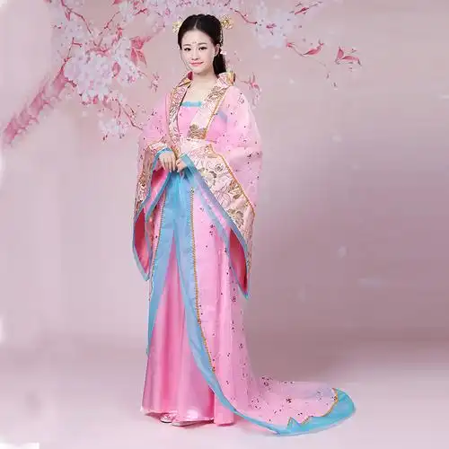 古装贵妃服装拖尾女汉服唐朝皇后公主仙女cos民族服装