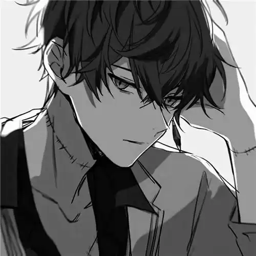 韩国动漫头像男生黑白高清图片