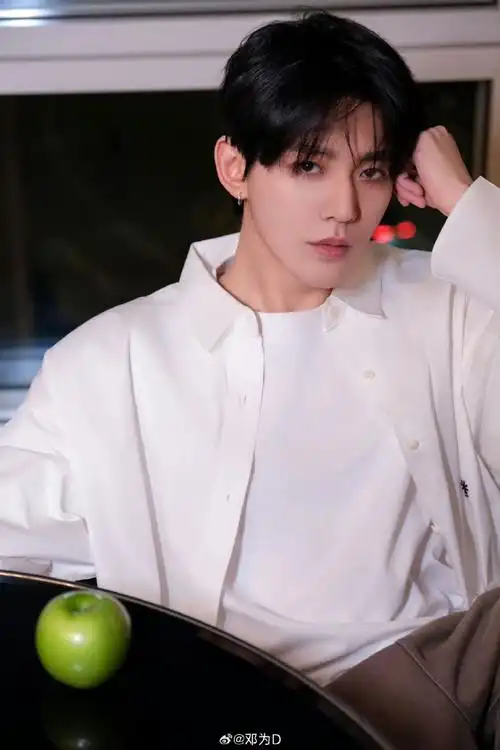 邓为顺毛白衬衫