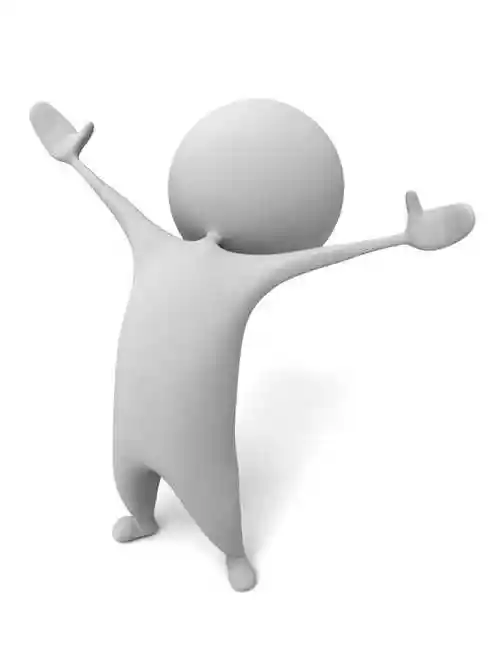 举着木板的3d卡通人物