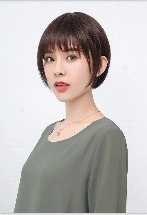 假发女短发波波bobo头短直发自然修脸女式真发混发整顶发套