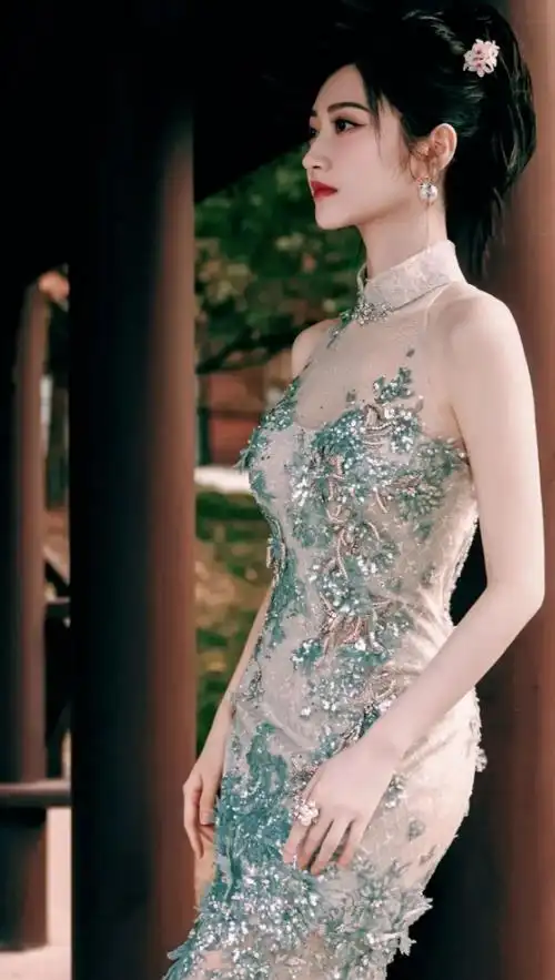 穿旗袍的景甜才是真完美身材颜值一览无余越看越上头