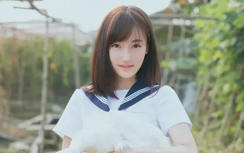 小清新校服美女高清壁纸