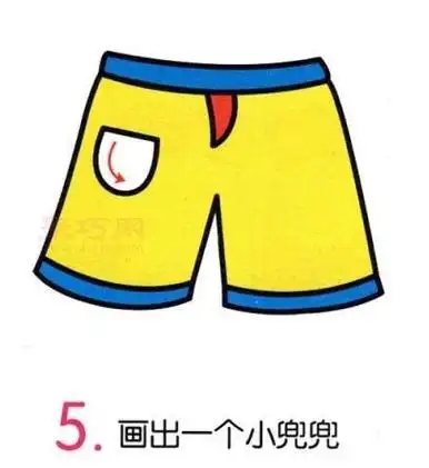 女生的短裤和短袖简笔画