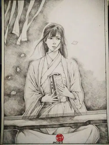 如何画古风素描稿