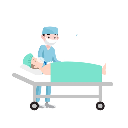 卡通做手术的人元素免抠素材