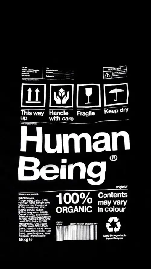 英文黑白高清竖屏壁纸