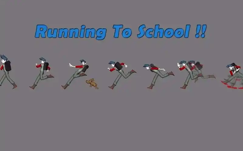 "七种小明上学跑步步法!"动画逐帧分解