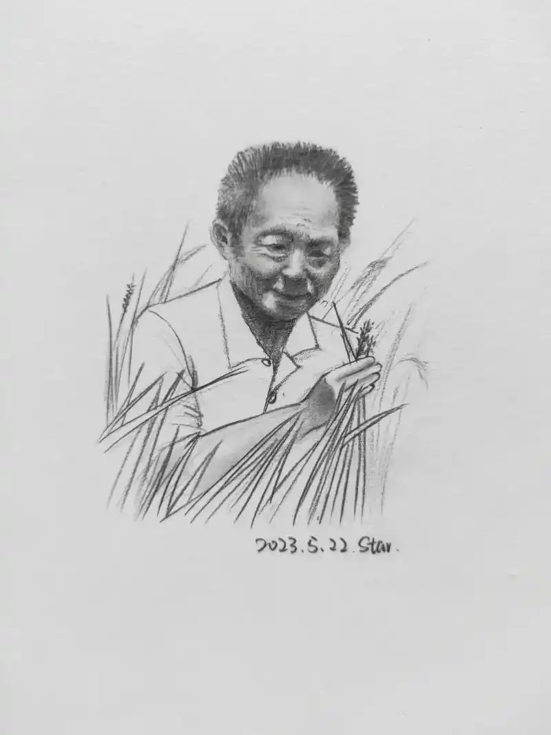 袁爷爷千古!#素描 #袁隆平逝世两周年 #禾下乘凉梦 #袁隆 - 抖音