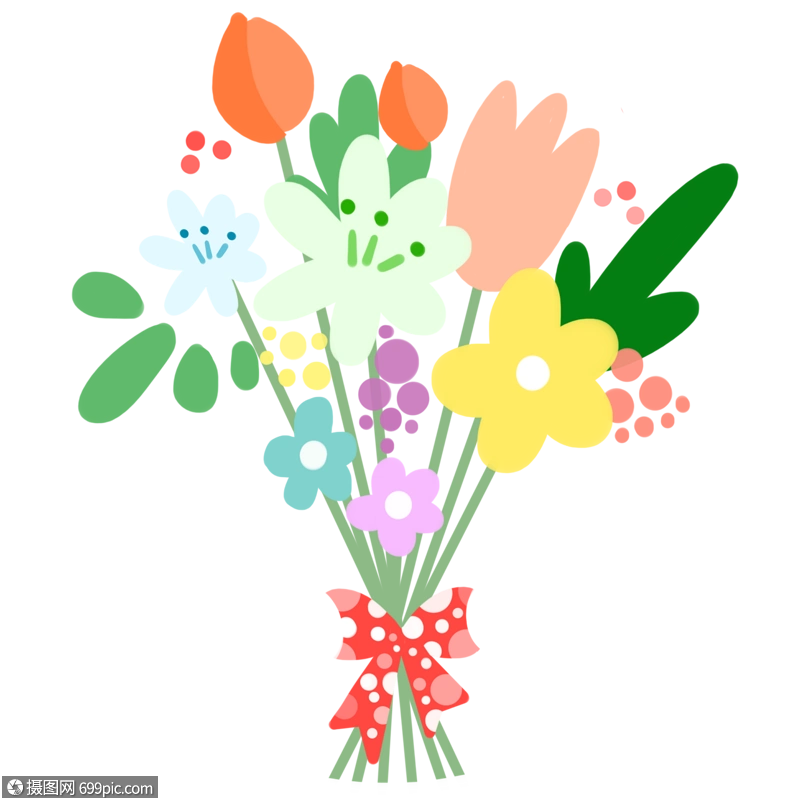 鲜花卡通手绘植物素材