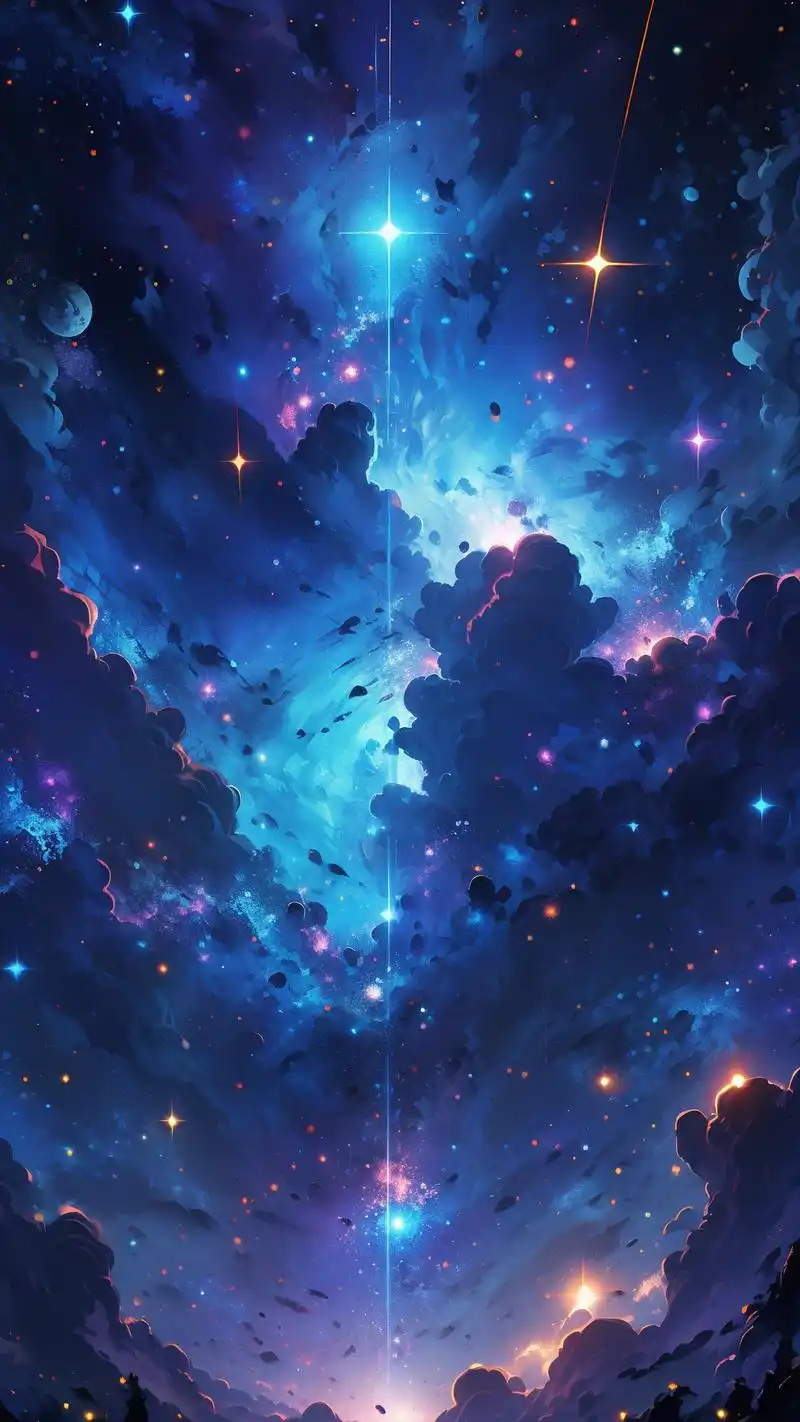 99唯美星空壁纸,梦幻般的宇宙之旅90 踏入这梦幻般的星空壁纸