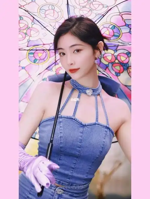 许佳琪牛仔蝴蝶结大片截修壁纸