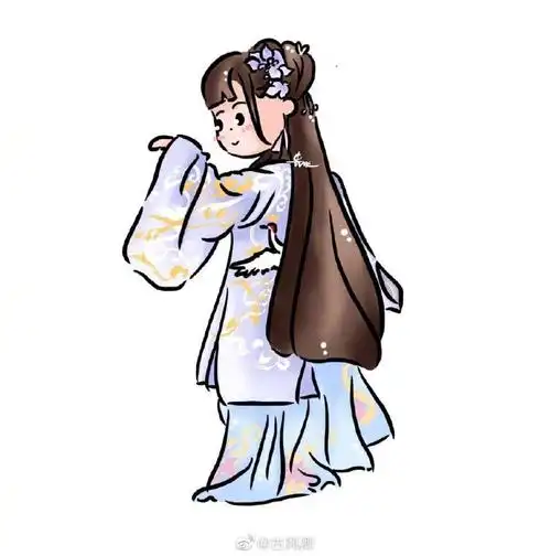 汉服##古风插画