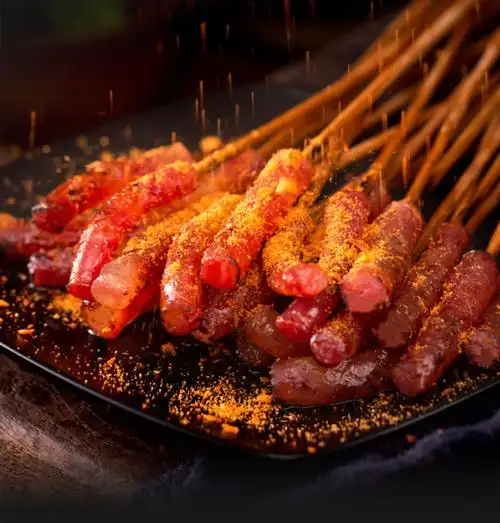 四川特产路创香肠90g广式腊肠火锅冒菜串串纯肉小香肠烧烤用烤肠_万喜