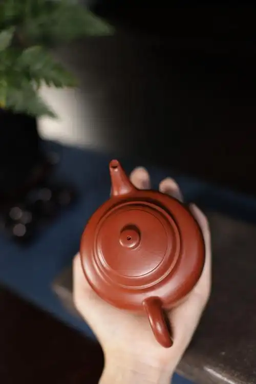 卢小伟紫砂壶作品 剑流德钟壶 大红袍 240cc 光器 套组 助理工艺美术