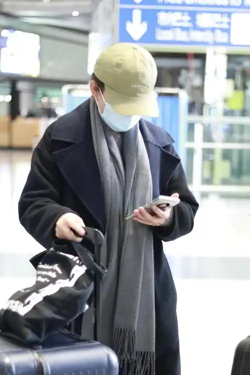 2021年2月2日,北京,热依扎现身机场.