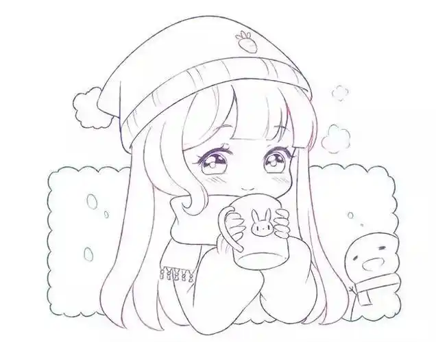 viso 画背景框_3分钟漫画教程 | q版漫画少女线稿,画完暖暖的