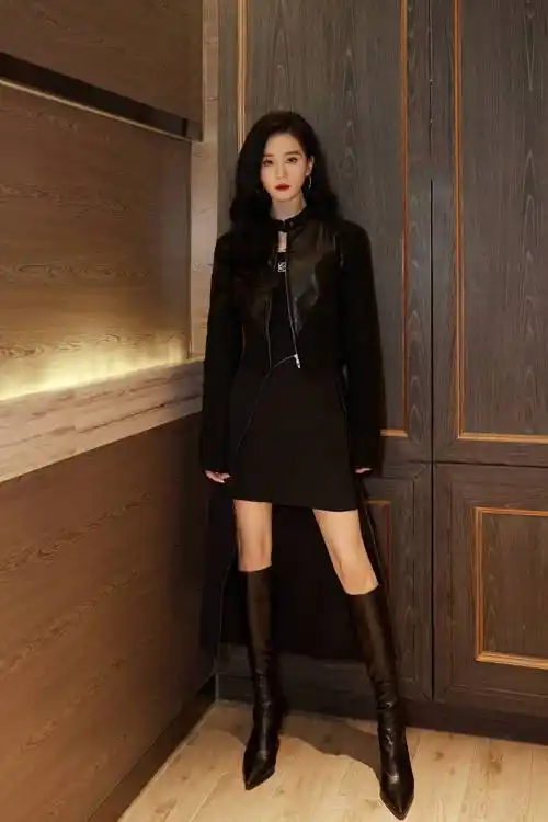 刘诗诗魅惑黑裙,魔力红唇!_魅力_时尚_女神