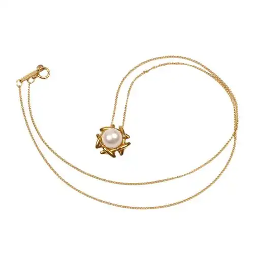 [9.5新]蒂芙尼tiffany750黄金女士珍珠项链4023