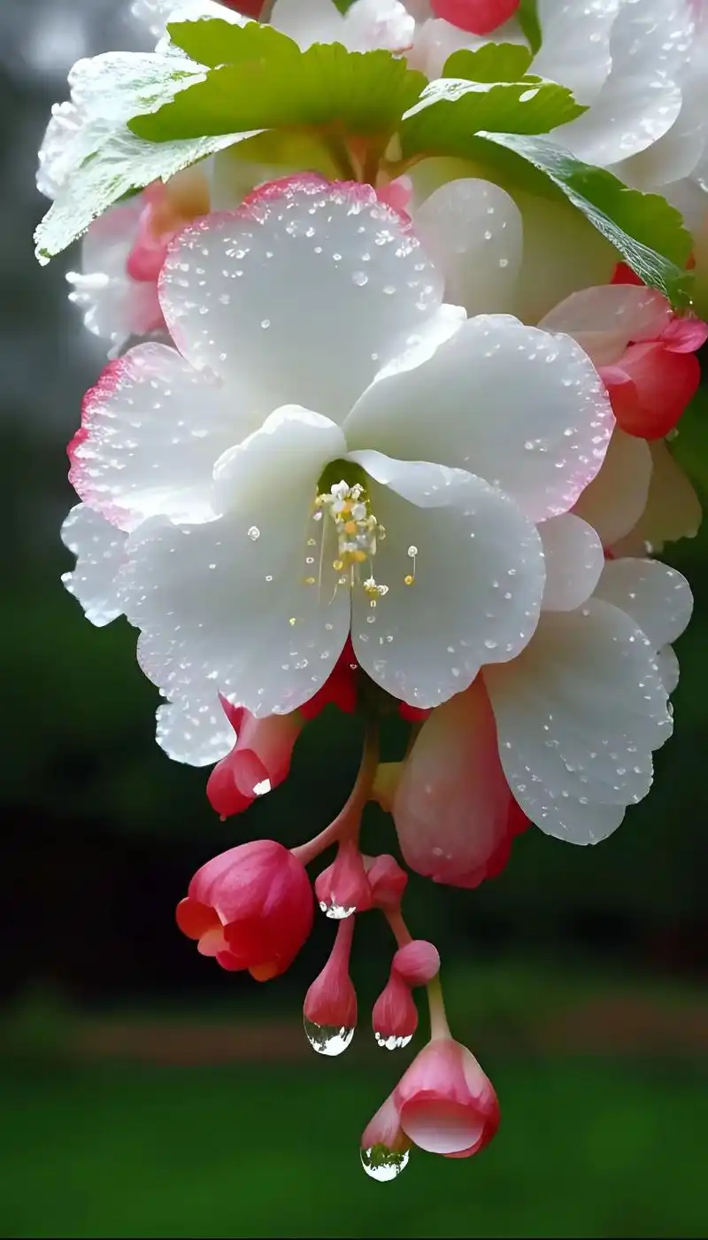 垂丝海棠花也可以开得美艳动人,像极了身穿鲜花连衣裙翩 - 抖音