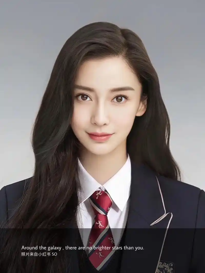 挑战给99位女明星修证件照第12期.angelababy b - 抖音