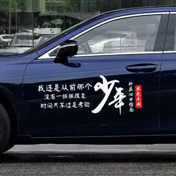 没有一丝丝改变 我还是从前曾经那个少年歌词车门贴 少年【白字大号70