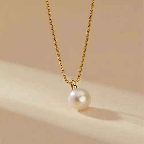 s925纯银小粒珍珠项链夏季百搭轻奢正品天然淡水珍珠锁骨链高级感