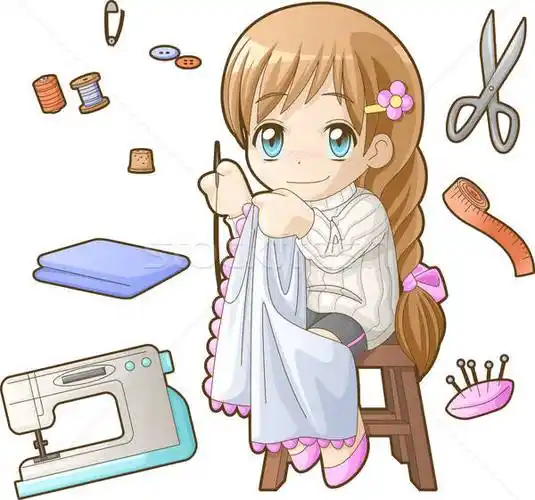 商业照片: 集· 裁缝 · 可爱 · 卡哇伊 · 女孩