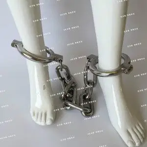 成人另外sm刑玩具黑帝正品 男女奴不锈钢手铐新款加重粗金属脚镣