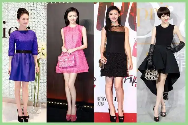 一大波景甜之前的许多"恨天高"私照,每一张图都是大写加粗的"身高不足